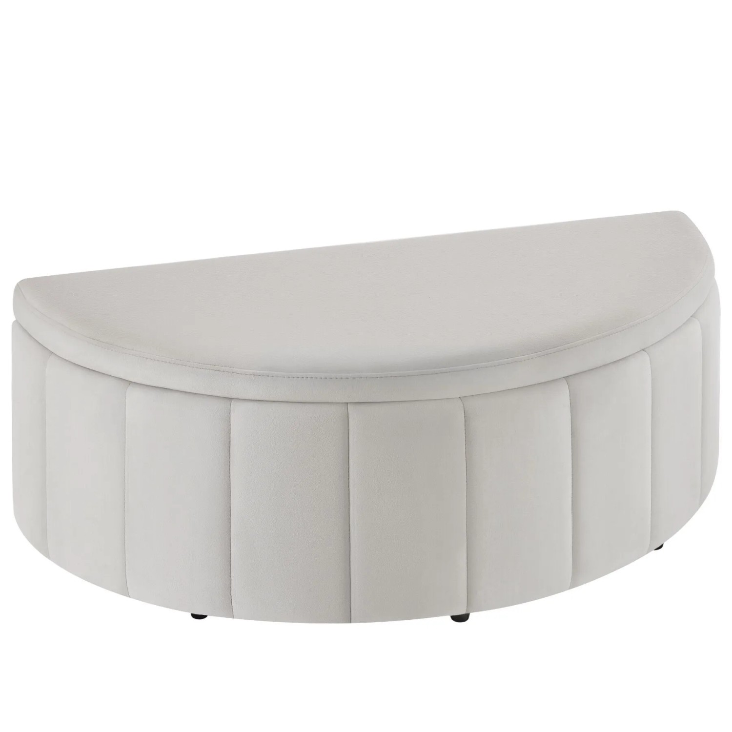 Tectake Polsterbank Moon Mit Samt Oder Bouclé Großes Staufach  Belastbarkeit 150 kg  108 x 48 x 40 cm Samtoptik Taupe