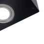 Detailaufnahme: Schwarze Respekta Schräghaube Lora 90 cm mit LED-Beleuchtung.