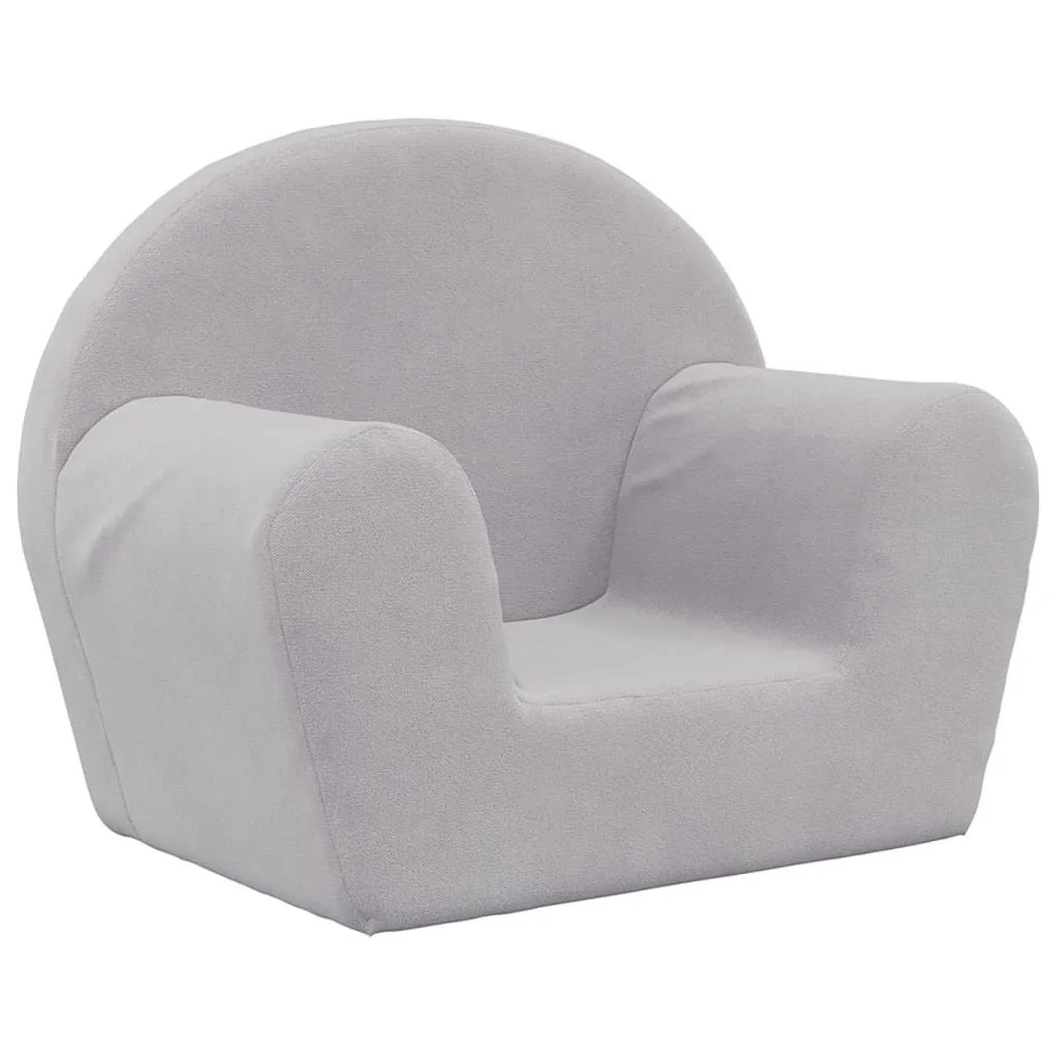 vidaXL Kindersofa Hellgrau Weich Plüsch 356981