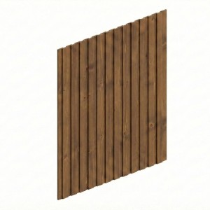 Skan Holz Seitenwand Deckelschalung aus nussbaumfarbener Fichte, 230x330 cm, für Carports. Sichtschutz.