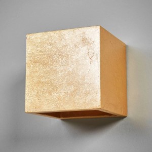 Lindby Wandleuchte Wandlampe Innen Yade 9613066 Modern in Gold Messing aus GipsTon 1-flammig G9 Wohnzimmerleuchte