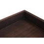 Dunkelbraune Ablagefläche des MCW Regal K71 aus Paulowniaholz mit Holzmaserung und erhöhter Kante.