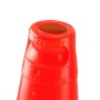 Detailaufnahme: Roter UvV Bigfoot Leitkegel, 500 mm, mit Reflexfolie Typ A für Baustellenabsicherung.
