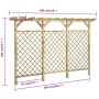 Freistehende Holz Pergola GITTO 3x2m aus Kiefernholz mit Rankhilfe für Garten und Terrasse.