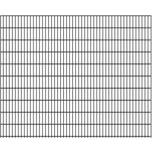 Anthrazit Doppelstabmatte 6/5/6 mm, 250x203 cm, für Gartenzäune. Robuste Zaunmatte in dunkler Farbe.