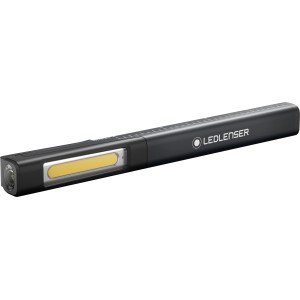 Schwarze Ledlenser iW2R LED-Arbeitsleuchte für Werkstatt und Freizeit.