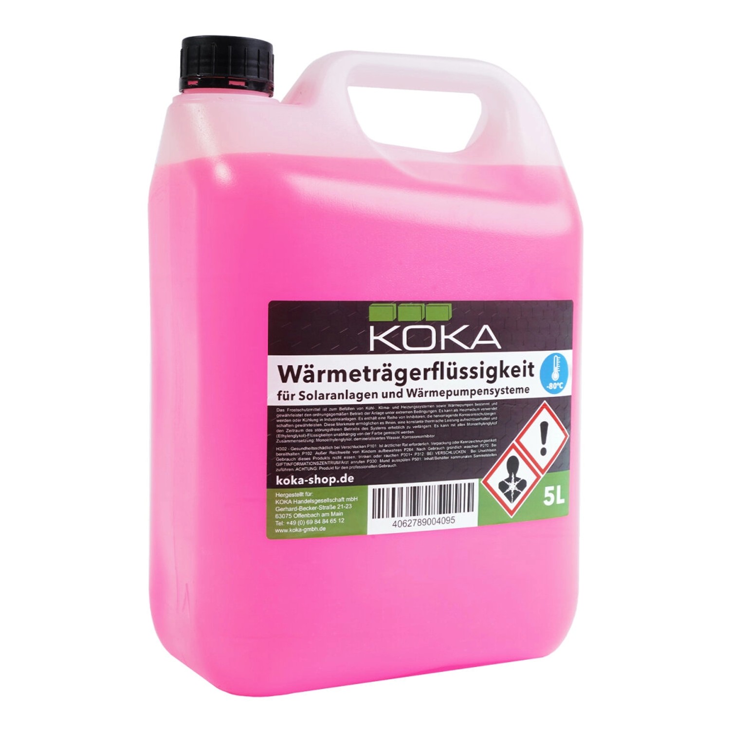KOKA Solarflüssigkeit Konzentrat auf Ethylenglykol Basis -80°C 5 Liter günstig online kaufen