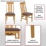 6er-Set Polsterstühle: Esszimmerstuhl M58 mit dunklem Holzgestell und creme Bezug.