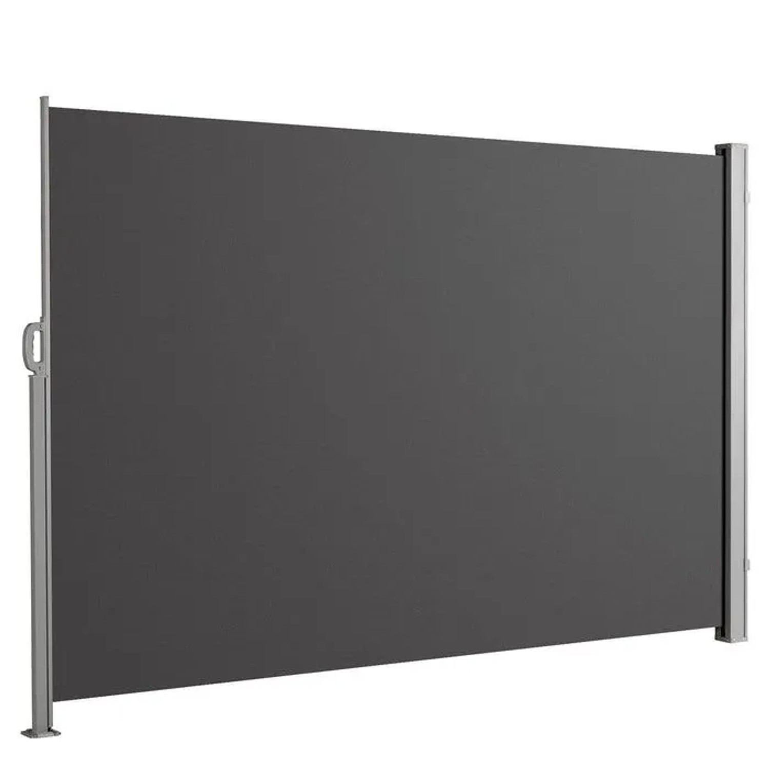 Floordirekt Seitenmarkise Ausziehbar Alu Sichtschutz Blickdicht Anthrazit 160 x 350 cm