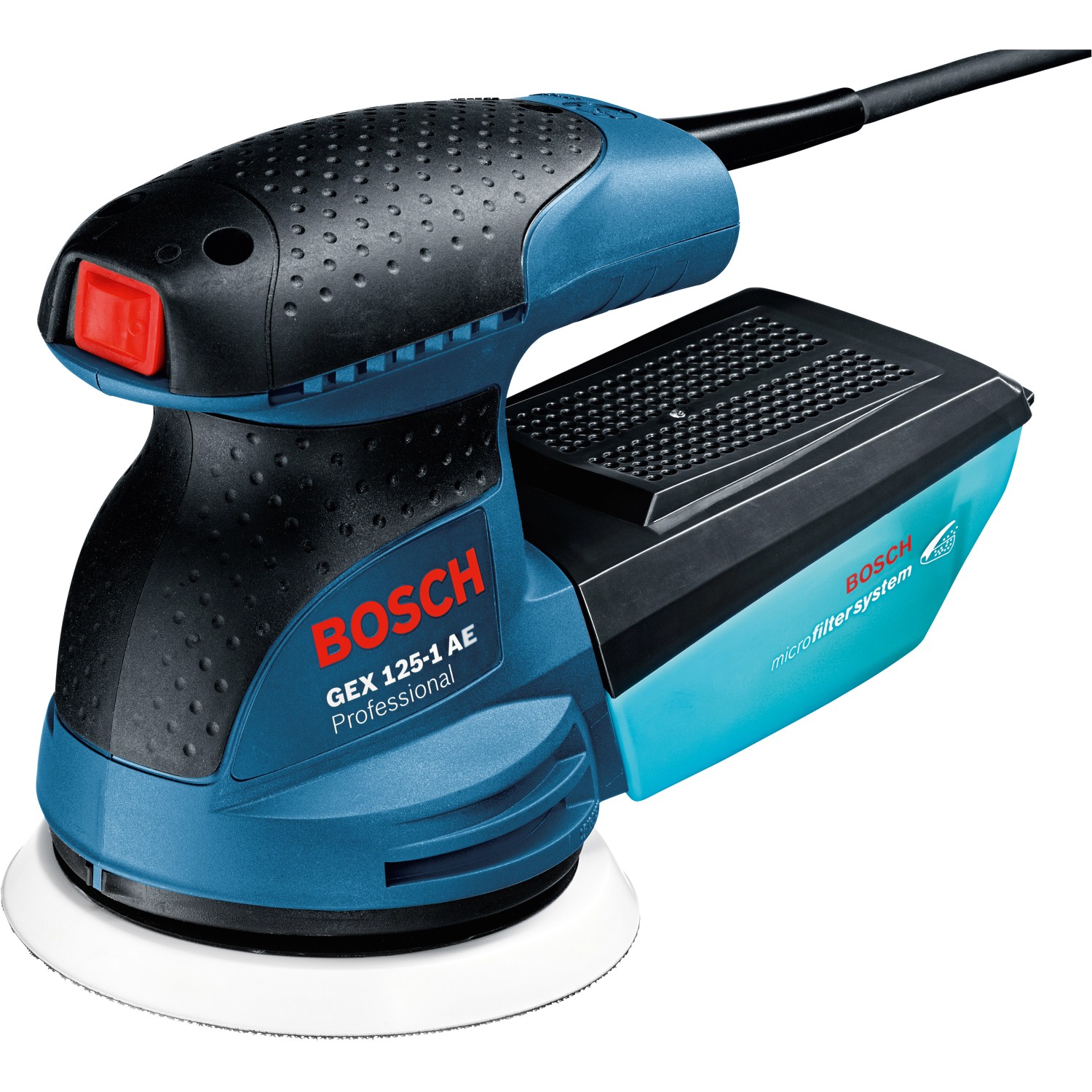 Bosch Professional Exzenterschleifer GEX 125-1 AE 250 W mit Schleifblatt, Koffer