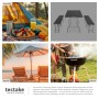 Anthrazitfarbene Tectake Campingtischgarnitur Panja, klappbar, mit robustem Kunststofftisch und zwei Bänken. Ideal für Camping.