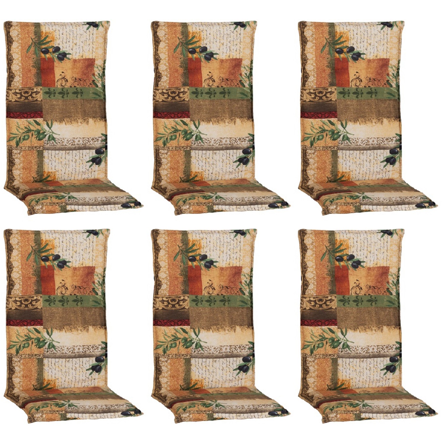 Beo Sitzauflage Hochlehner Glasgow 6er Set Beige-Natur günstig online kaufen