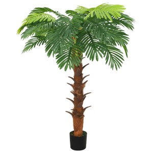 Grüne, künstliche Cycas Palme (160 cm) im Topf von furnicato. Dekorative Kunstpflanze für Innenräume.