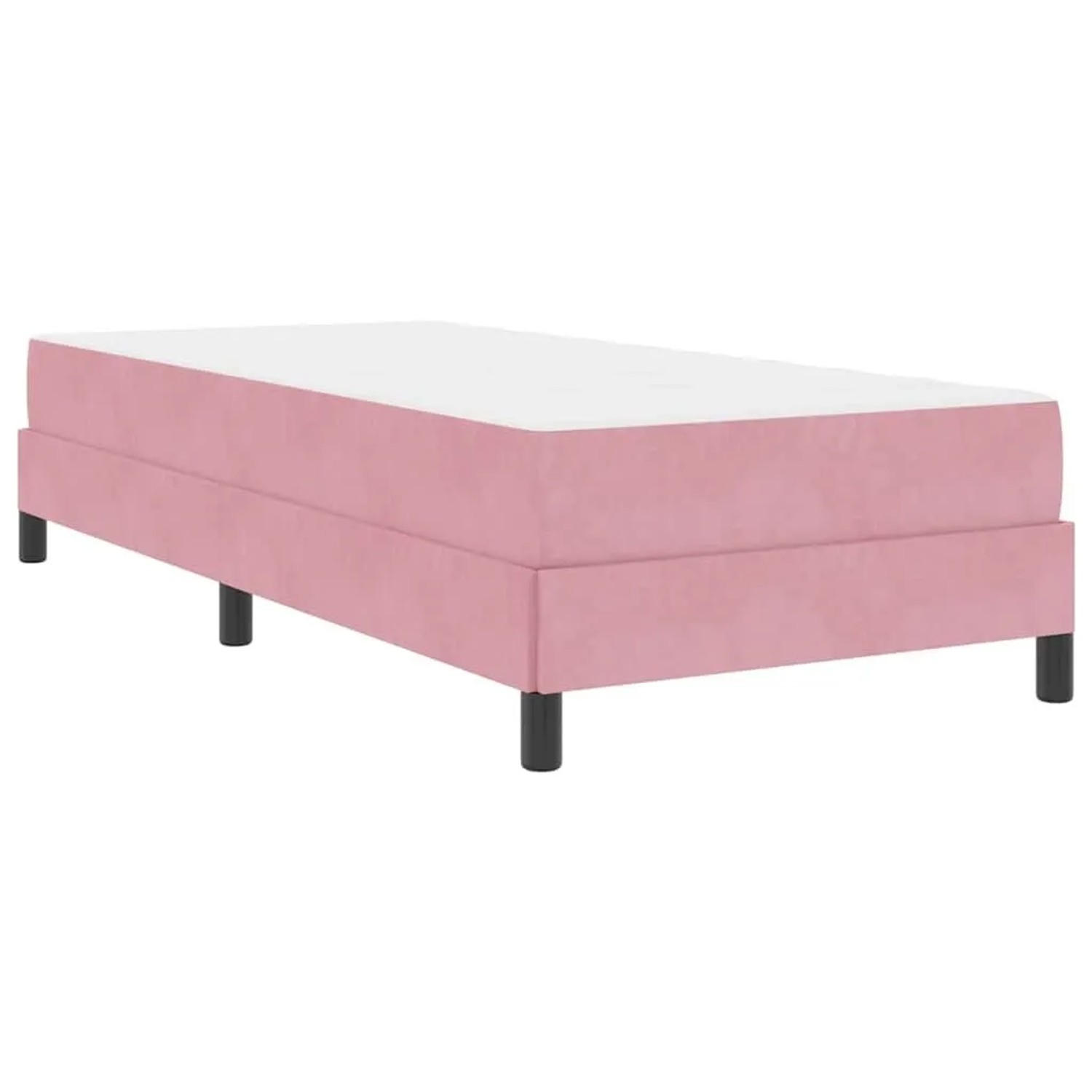 vidaXL Boxspringbett mit Matratze Rosa 80 x 220 cm Stoff 3398772 günstig online kaufen