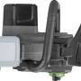 LUX-TOOLS 20V Akku-Kettensäge in Grau-Schwarz mit 31 cm Schwert, seitliche Ansicht. Kabellose Kettensäge für den Garten.