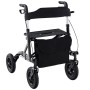 Costway Rollator mit Luftreifen, faltbar, mit Sitz und Tasche, bis 136 kg belastbar.