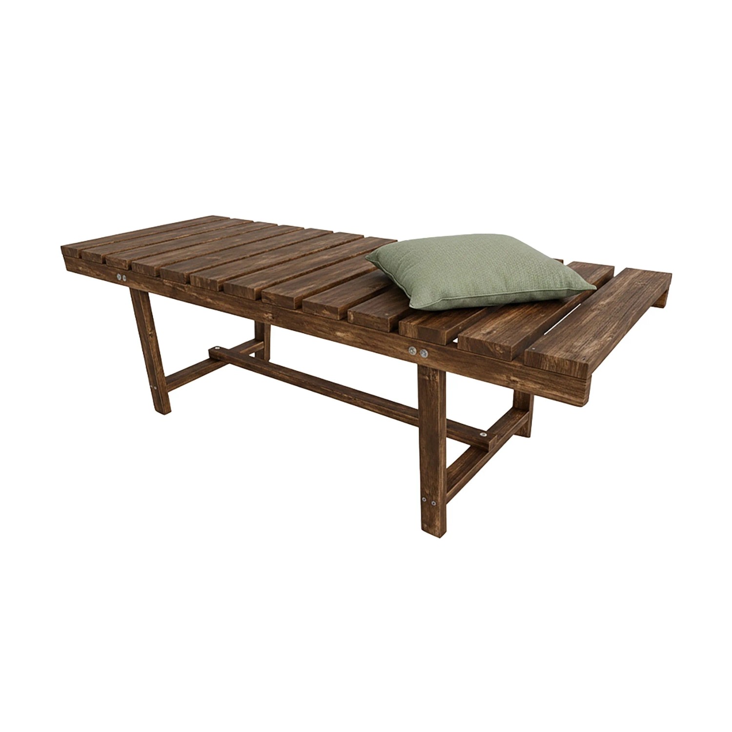 Relaxdays Gartenbank Tannenholz Geflammt 2-Sitzer 110 cm x 35 cm x 38 cm