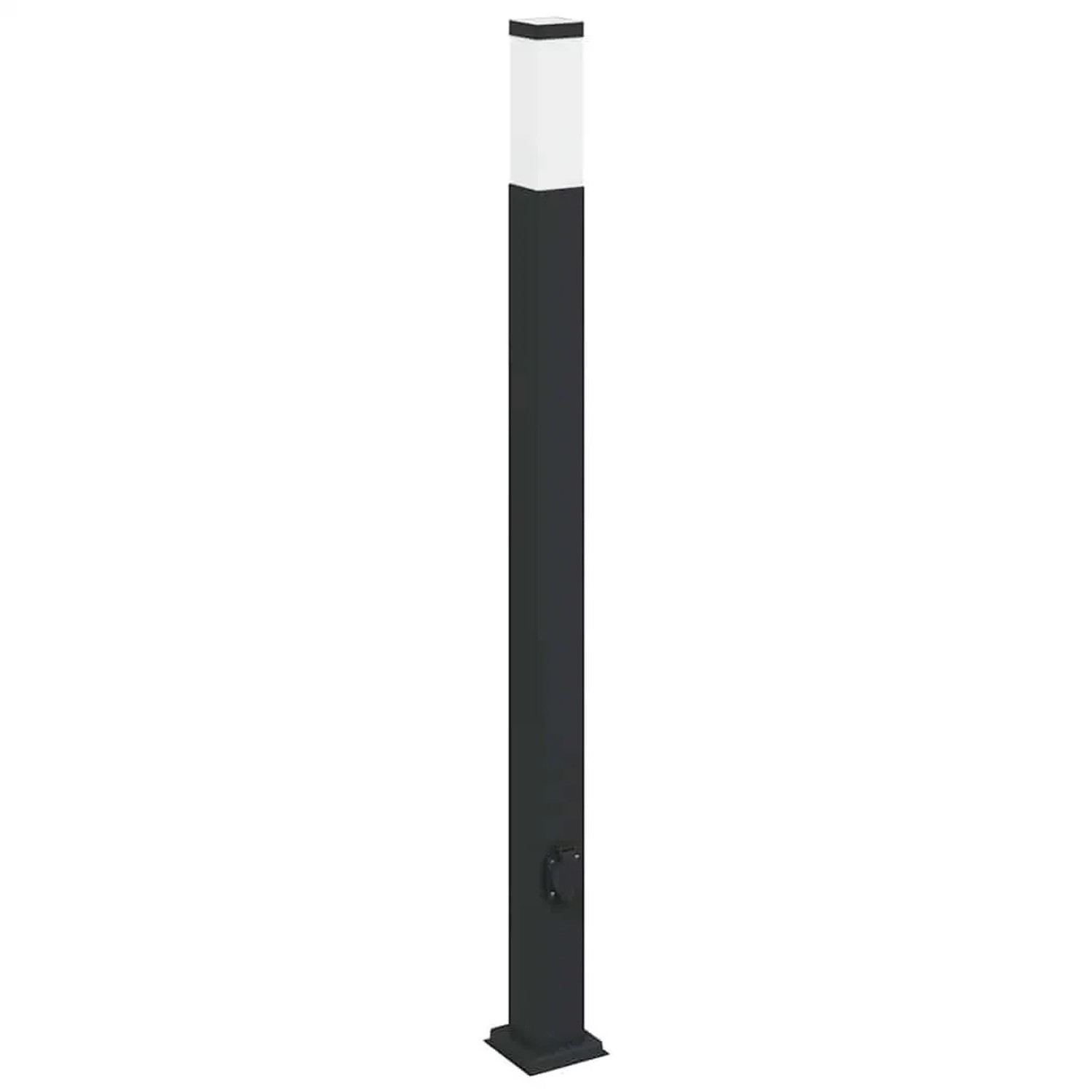 vidaXL Pollerleuchte mit Auslass 110 cm Schwarz IP44 4006087