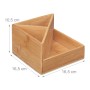Relaxdays Stiftehalter Bambus Natur Mit 3 Fächern 10,5 cm x 16,5 cm x 16,5 cm 400 g_4