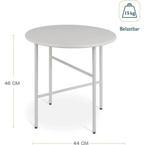 Bomoe Finn Beistelltisch ø 44x46cm + ø 53x36cm Hellgrau 2tlg