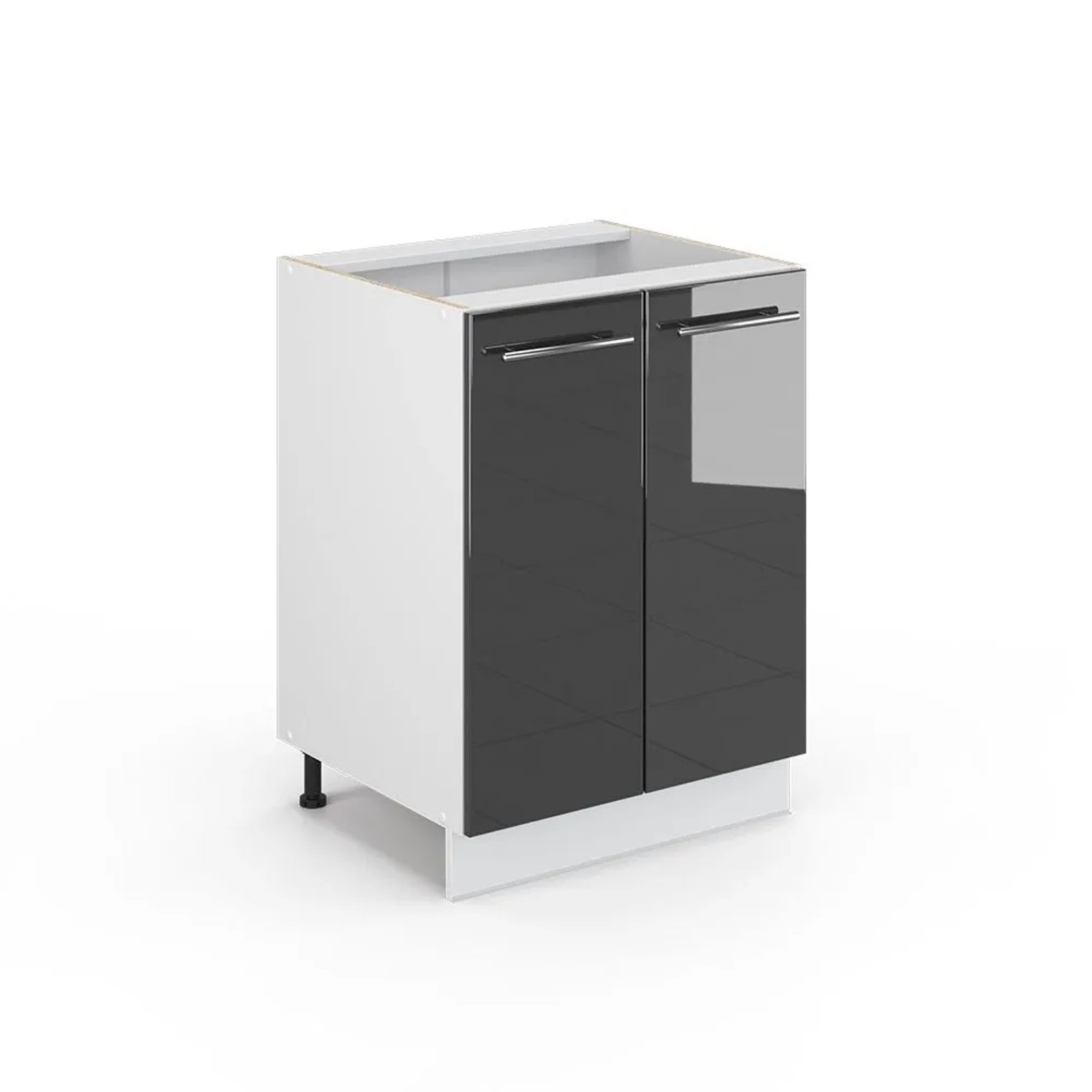 Vicco Midischrank Fame-Line Anthrazit Hochglanz 60 x 82 ohne Arbeitsplatte