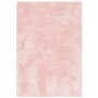Weicher, rosa Fellteppich (120x170cm) von Pergamon. Luxuriöser Kurzflorteppich für Wohn- und Schlafzimmer.