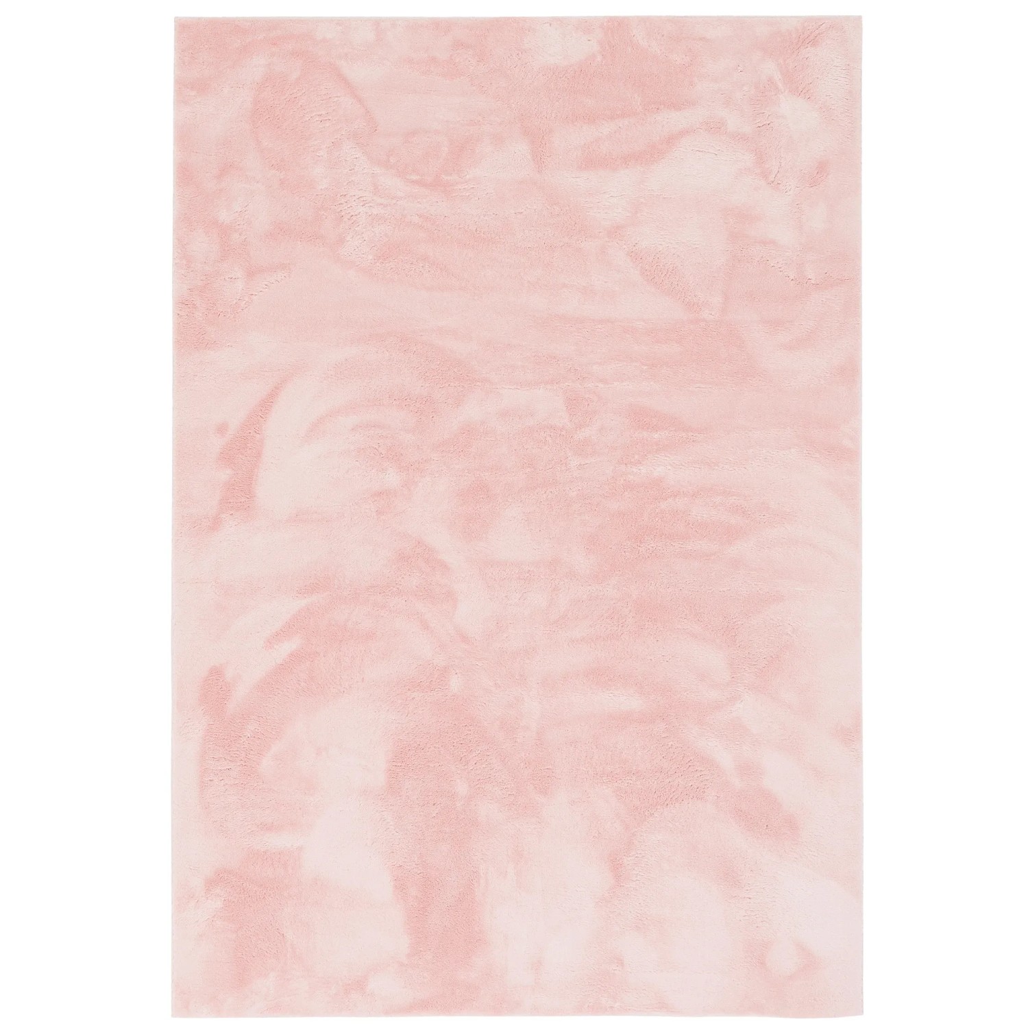 Weicher, rosa Fellteppich (120x170cm) von Pergamon. Luxuriöser Kurzflorteppich für Wohn- und Schlafzimmer.