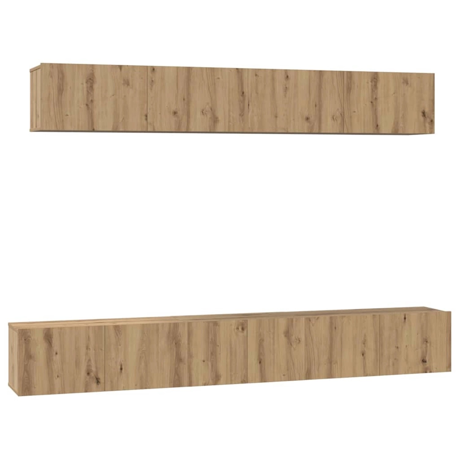 vidaXL TV-Schrank Set Wandmontiert 5-Tlg Artisan-Eiche Holzwerkstoff 339338 günstig online kaufen