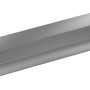 SDF Kastenrinne RG70 aus Aluminium in Natur, 2 Meter lang.