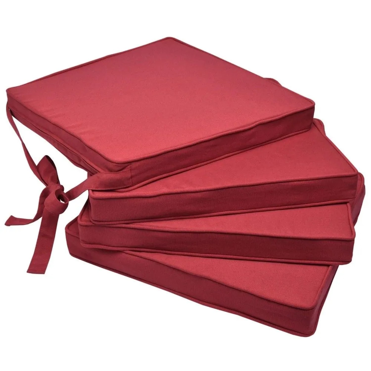 Beautissu Loft SK Stuhlkissen 45x40x5cm Rot 4tlg