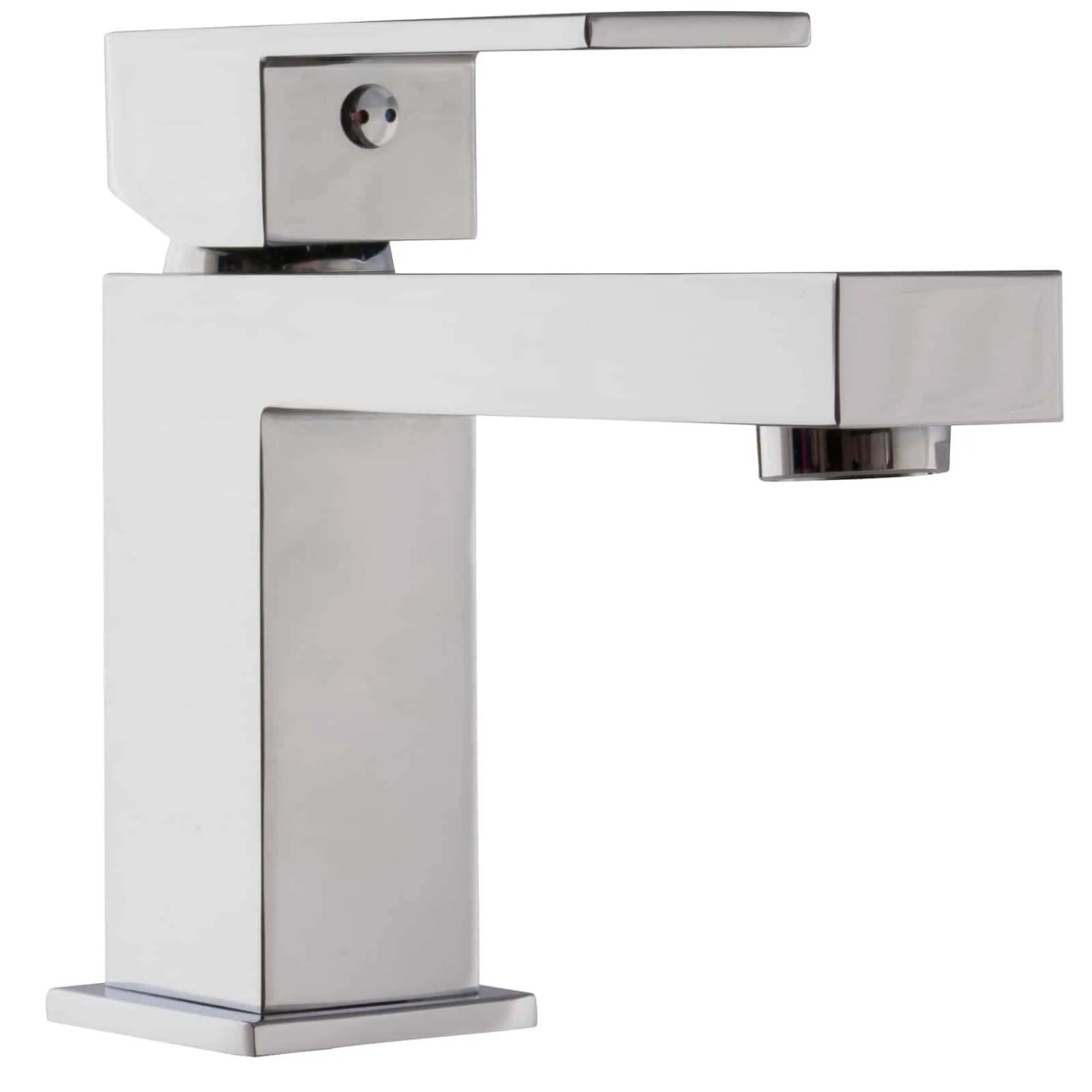 PaulGurkes Design Waschtischarmatur, eckig, verchromt. Moderne Badarmatur für Waschbecken.
