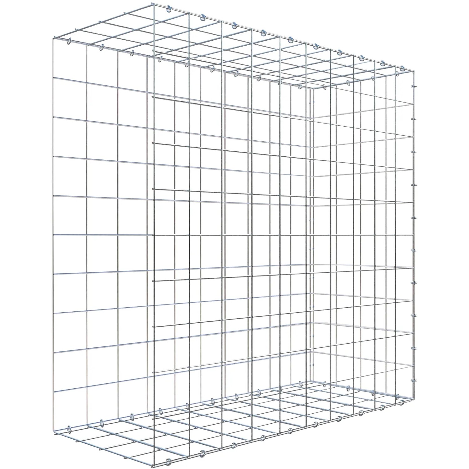 Gabiona C-Ring-Gabione-Anbaukorb Typ 2 100 x 100 x 40 cm Maschenw 10 x 10 cm