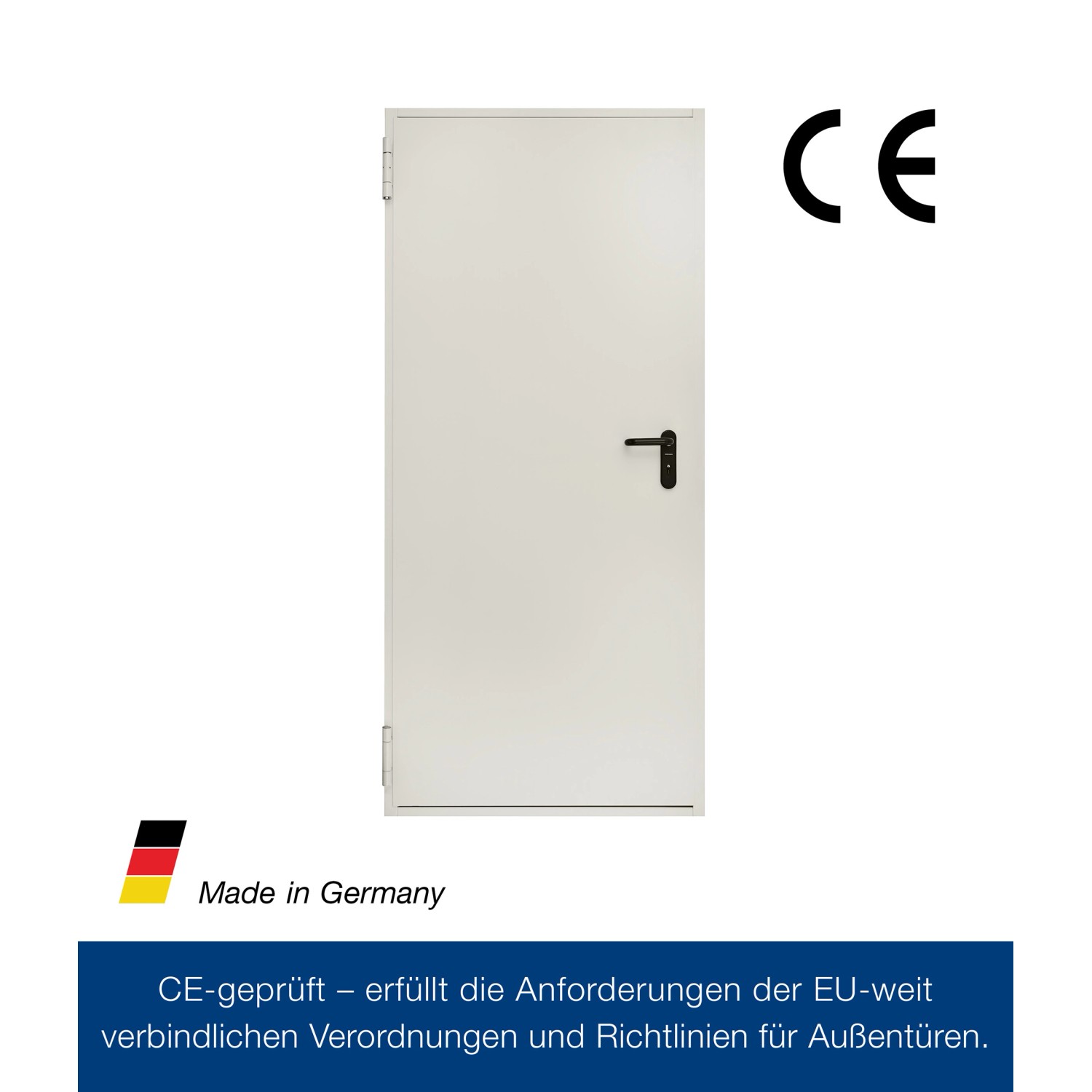 Hörmann Feuerschutztür T 30-H8-5, 100x200 cm, grauweiß. Brandschutztür für Innenräume.