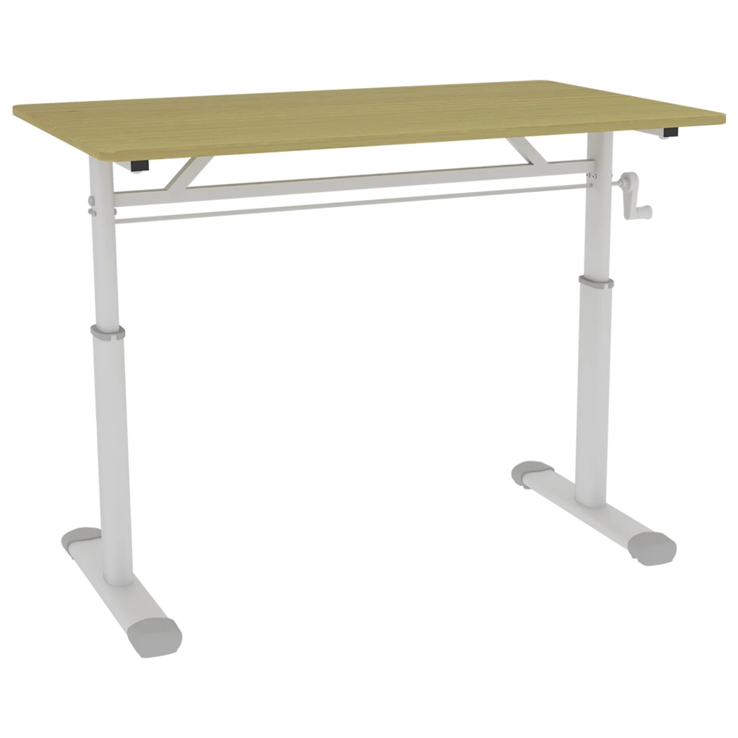 Okwish Schreibtisch Mit Höhenverstellbar Home Office Kinderzimmer 100x60x90cm Natur