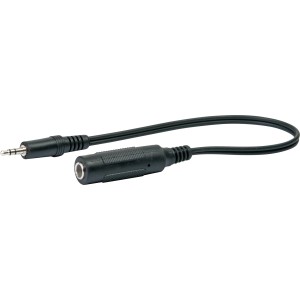 Schwaiger Audio Adapterkabel mit 3,5 mm Klinkenstecker und -buchse, schwarz.