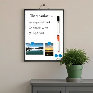 Relaxdays Whiteboard Aluminium Weiß Magnetisch 40 cm x 30 cm