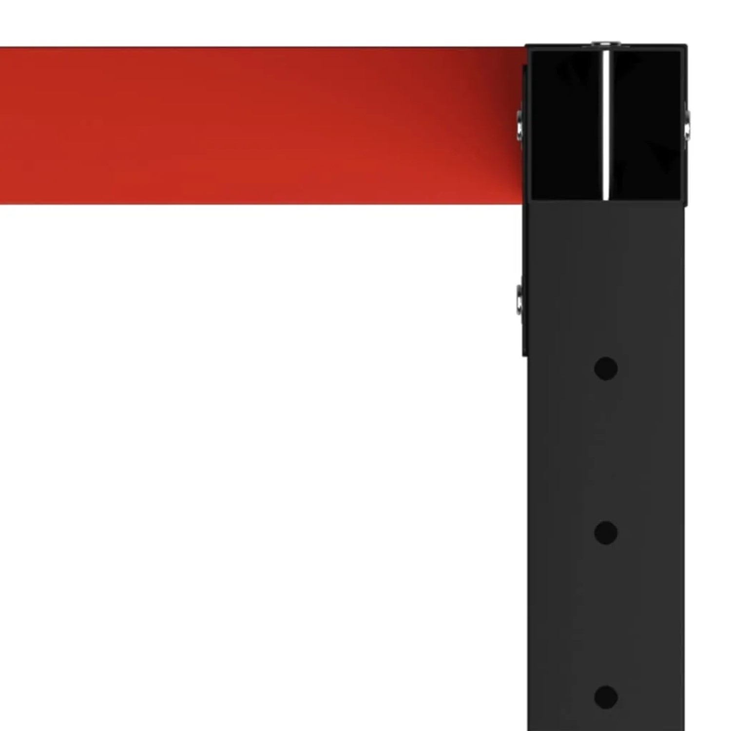 vidaXL Werkbankgestell aus Metall, schwarz und rot, 120x57x79 cm.