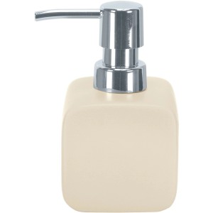 Kleine Wolke Seifenspender Cubic Natur, eckig, aus Steinzeug mit Chrom-Pumpe.