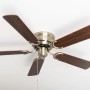 Pepeo Deckenventilator Kisa Deluxe, Messing antik, Rosenholz/Walnuss Flügel