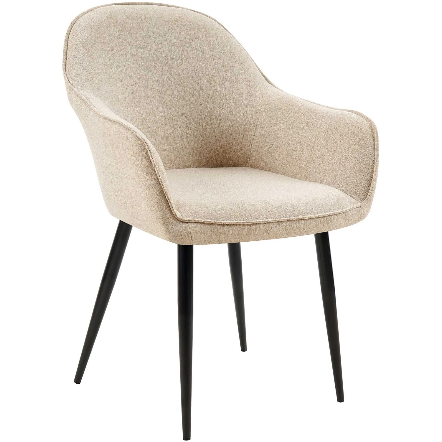 DELUKE Esszimmerstuhl GENIM Stoff Taupe 60x60x84cm Essstühle Esszimmerstühle Küchenstühle Wohnzimmerstühle