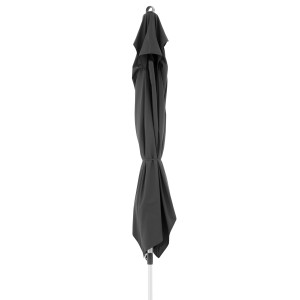 Geschlossener, anthrazitfarbener Doppler Marktschirm Expert 200x300 cm mit Knickfunktion.