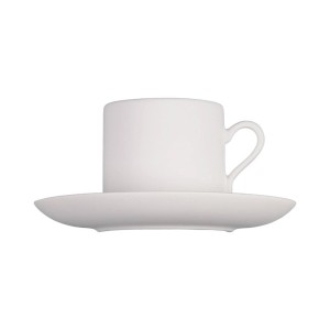 Weiße Lindby Pocillo Wandleuchte in Tassenform aus Gips/Ton. Moderne Innenlampe für Küche.
