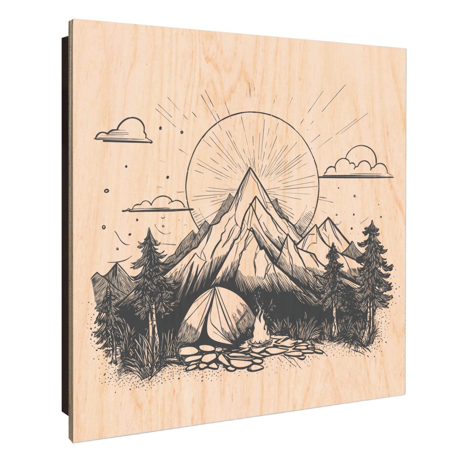 Banjado Großer Schlüsselkasten Holz 30x30cm Schwarz Scharnier Links 50 Hake günstig online kaufen