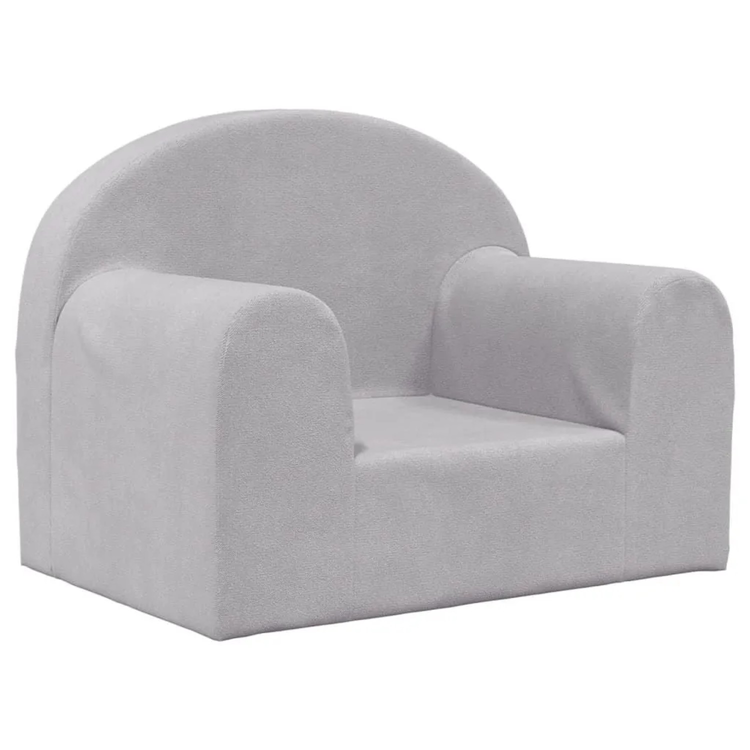 vidaXL Kindersofa Hellgrau Weich Plüsch 357005