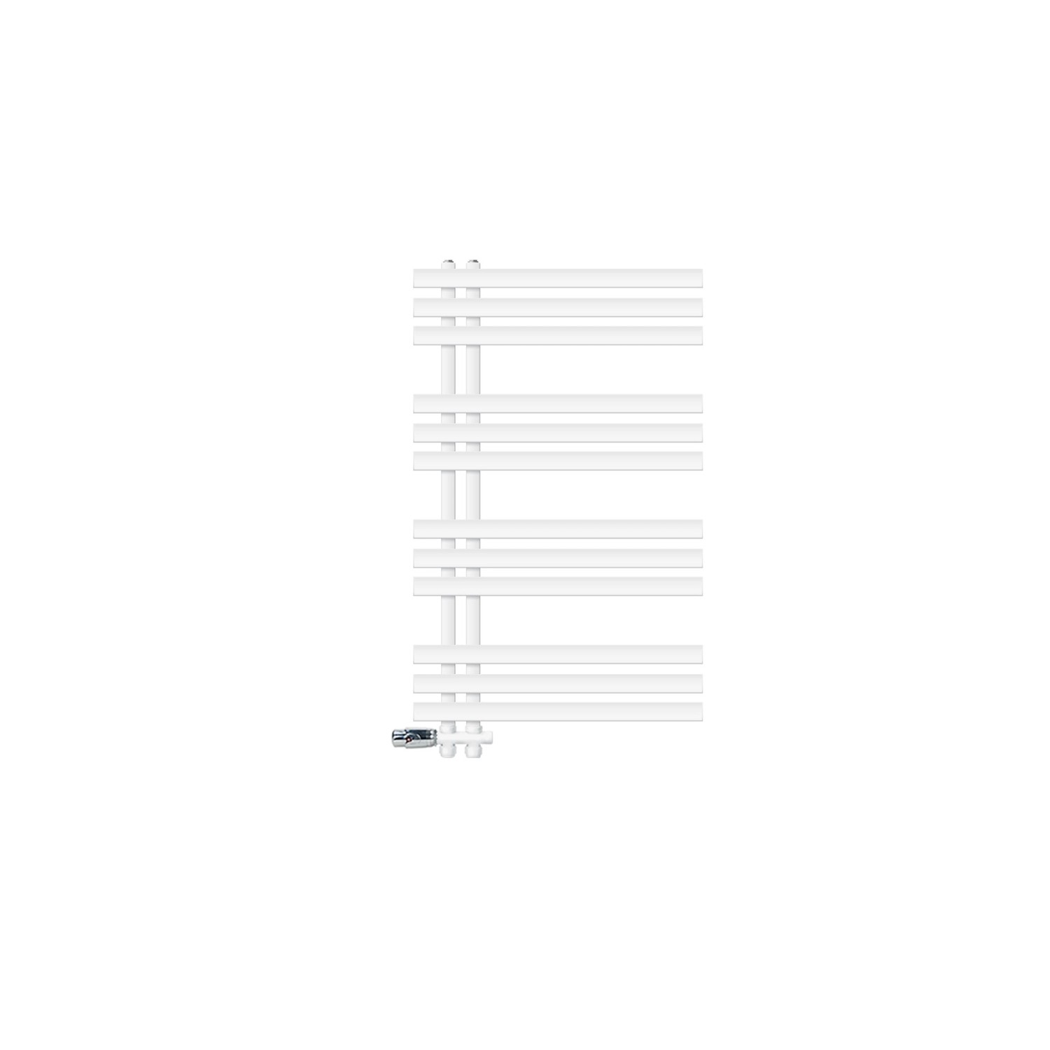 LuxeBath Badheizkörper Iron EM 600x1000 mm Weiß mit Thermostat Durchgang Bo günstig online kaufen