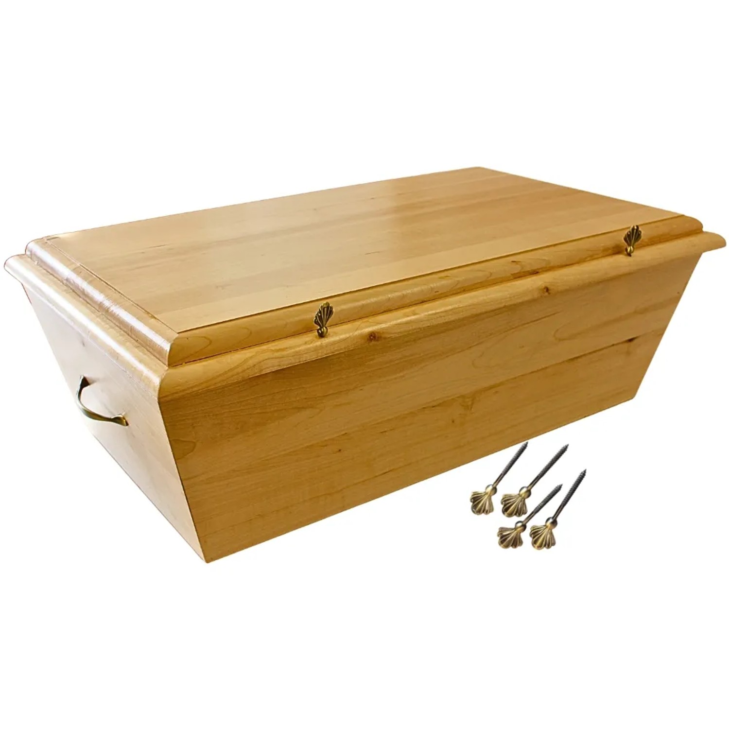 Dekohelden24 Hochwertiger würdevoller Eichenholzsarg für mittelgroße Tiere Tiersarg Hundesarg Sarg für große Hunde in Natur L/B/H 82 x 50 x 27 cm_6