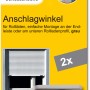 Schellenberg Rollladen Anschlagwinkel, grau, 2er-Set zur Montage an Rollläden.