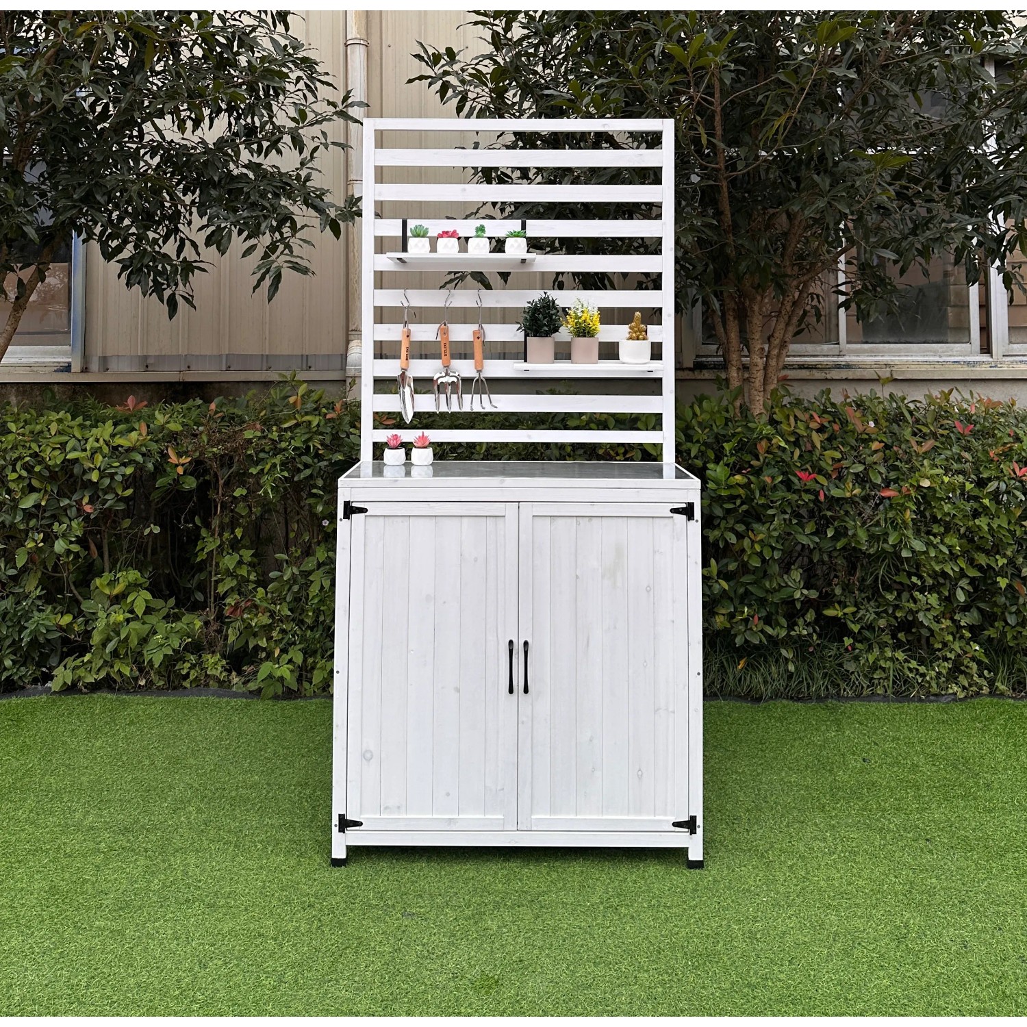 Leco Gartenregal Thea Weiß kaufen bei OBI