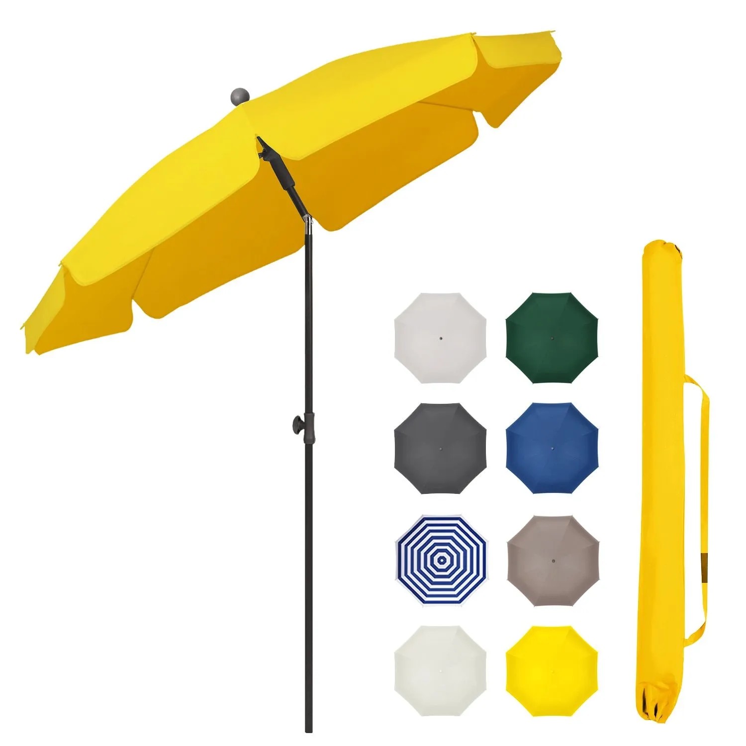 Sekey Balkonschirm 200 cm Sonnenschirm mit Schutzhülle für Balkon Garten UV Schutz 50+