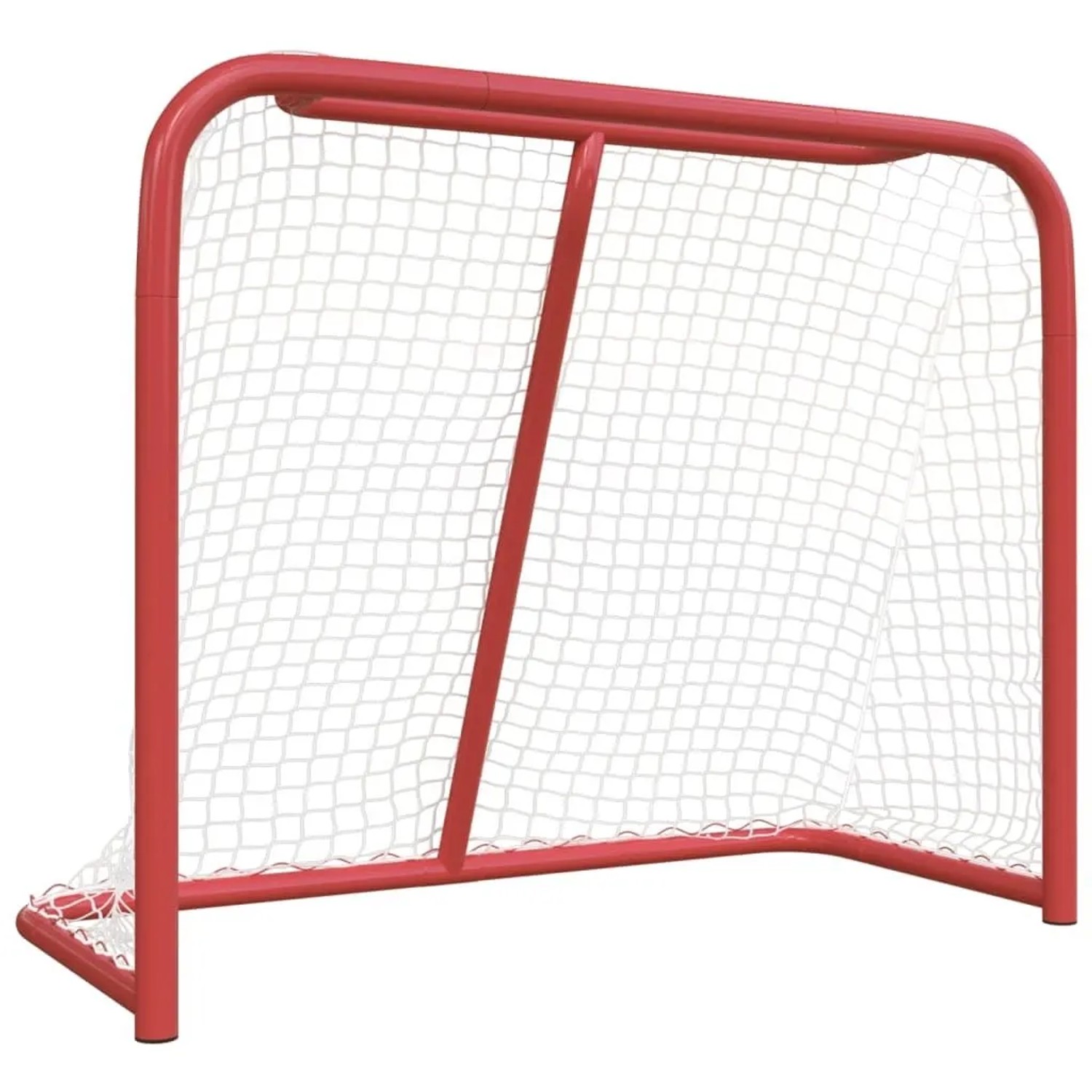 vidaXL Hockey-Tor Rot und Weiß 183x71x122 cm Polyester 93755